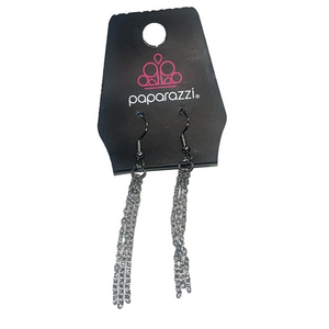 paparazzi silver dangling earrings
